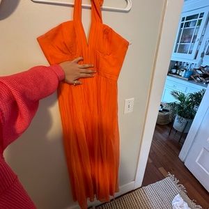 BCBG 8P coral maxi dress